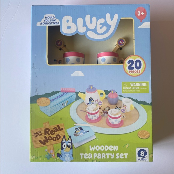 Bluey Other - Bluey Wooden Tea Party Set,‎ 20 pieces